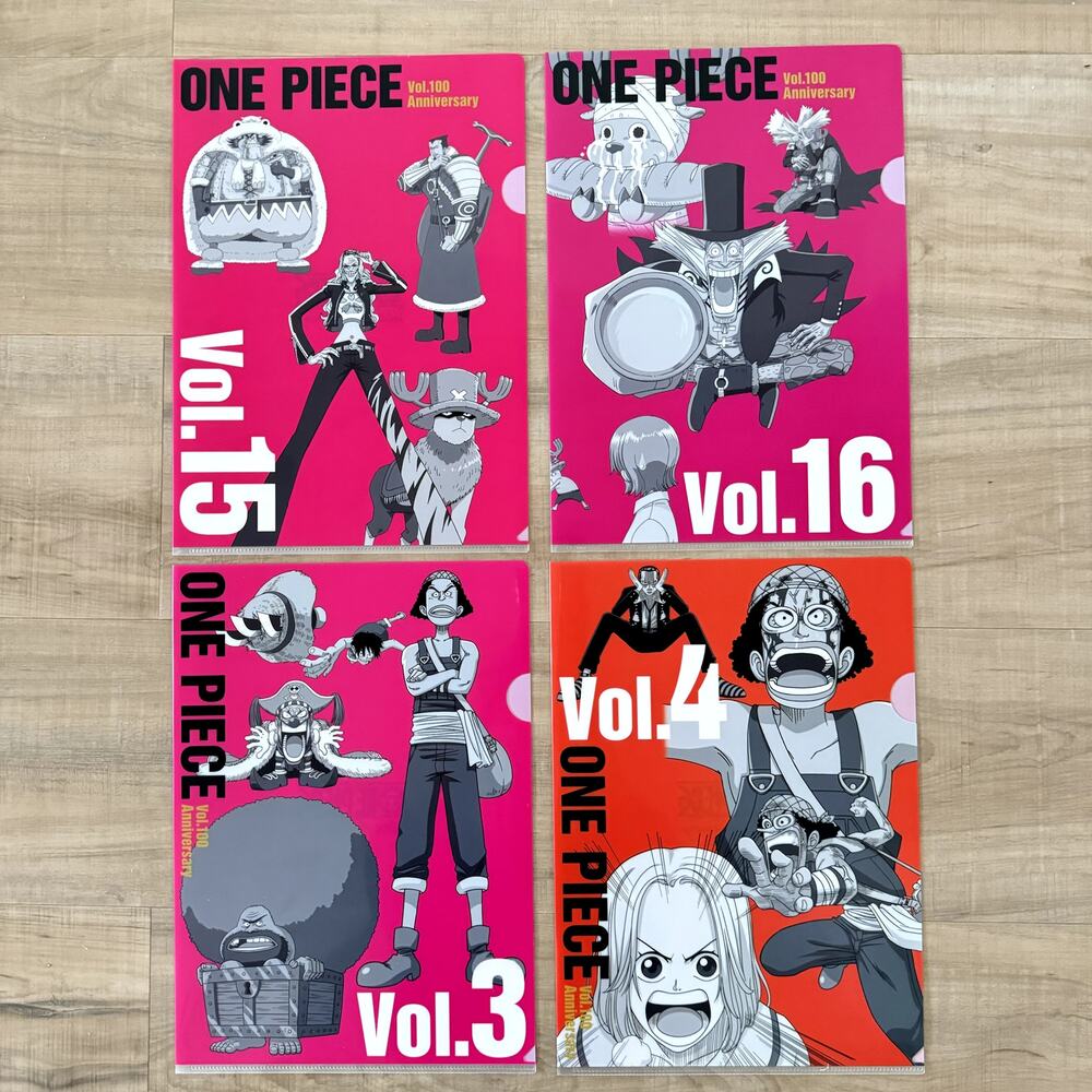 4 One Piece 100th Anniversary Ichiban Kuji Visual Art Sheet Clear File Poster